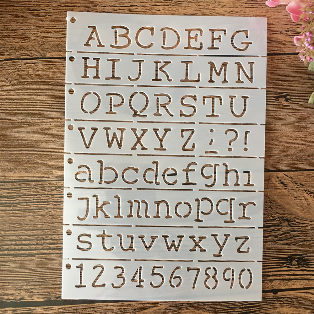 Photography Font - A5 21 cm Alphabet Buchstaben Layering