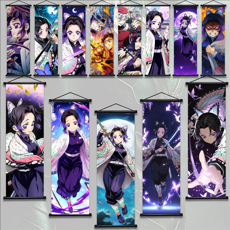 Photography Interior - Shinobu Kocho Demon Slayer Kunststoff-Wandbehang, Anime-Wandkunst