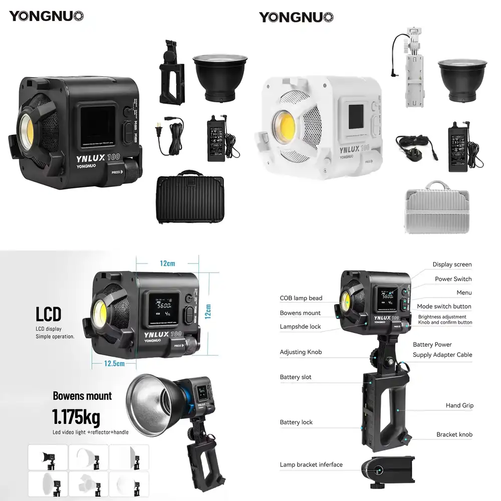 Photography Videos - YONGNUO YNLUX100 100W 3200K-5600K Kompaktes Handgehaltenes