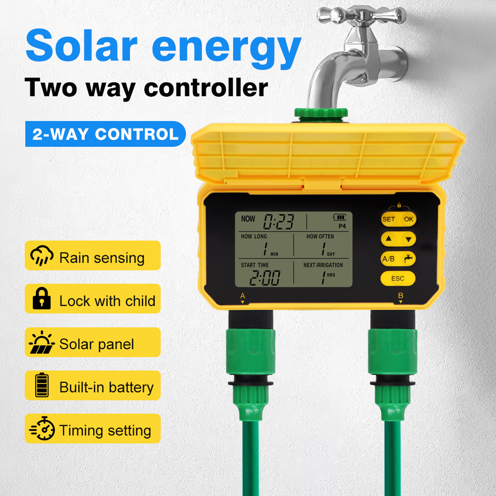 Timelapse Controller - LCD-Display Solar-Bewässerungssystem mit 1/2/4 Ausgängen, Zeitgesteuertes