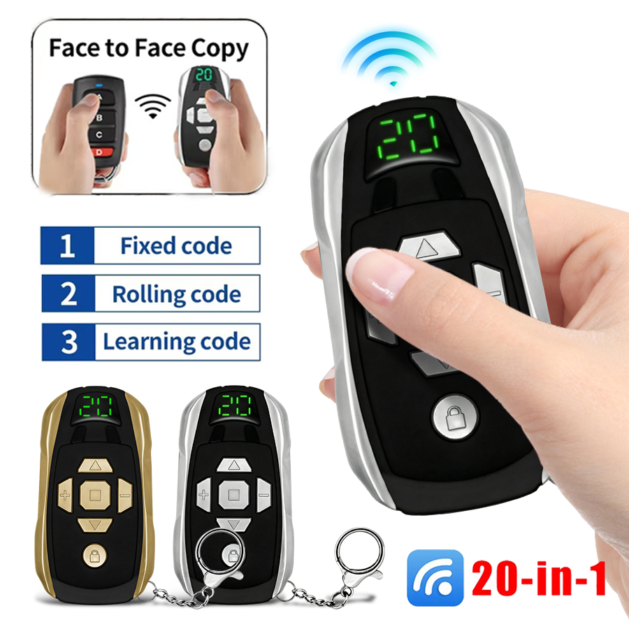 Remote Shutter Release - 20-in-1 Universelle Garagentor-Fernbedienung, Klonbar, Multifrequenz 300-915MHz