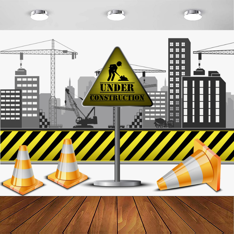 Photography Zone - Unter der Baustelle Fotografie Hintergrund Muldenkipper