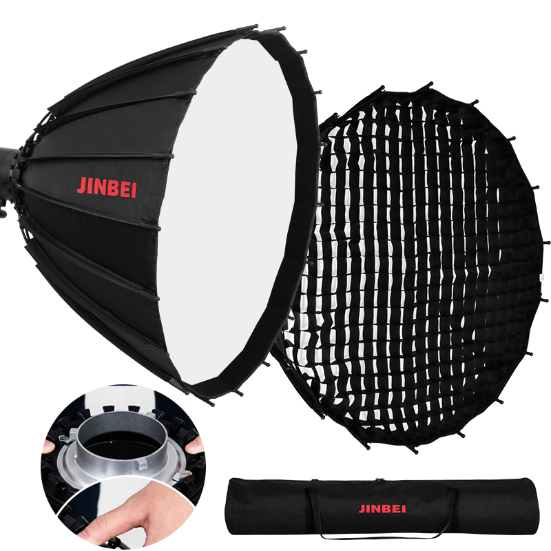 Photography Umbrella Diffuser - JINBEI 120cm Tiefe Reflektierende Parabolische Speedlite