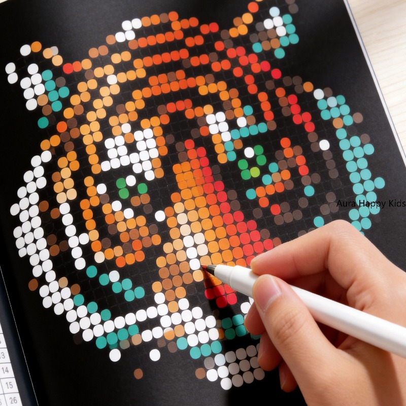 Photography Job - Digitales Malbuch im One-Pixel-Stil mit 32