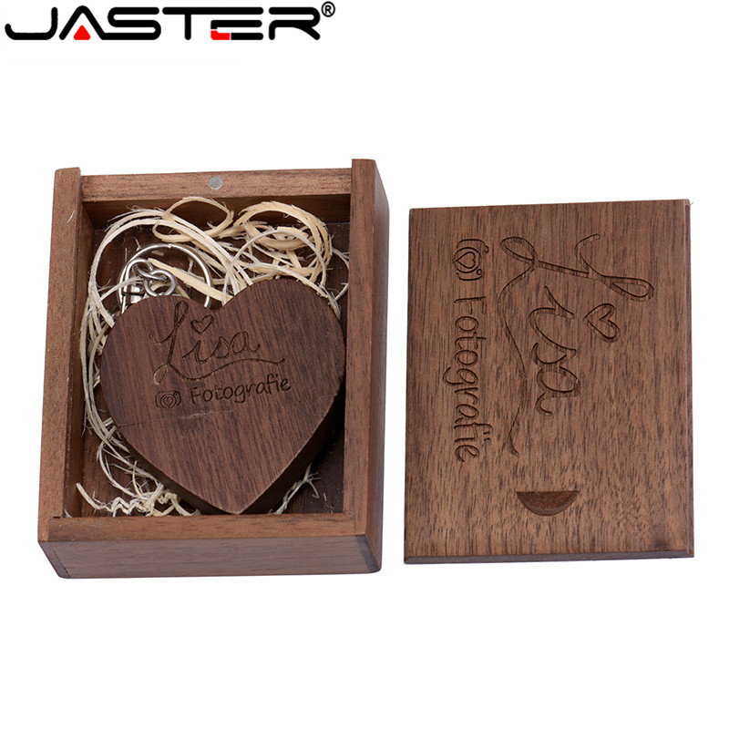 Photography Of Memories - JASTER USB 2.0 Holzherz-Flash-Laufwerk Pendrive 64