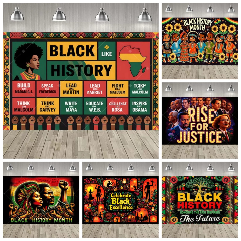 Photography History - Bunter Hintergrund mit afroamerikanischem Geschichtsthema, Dekoration
