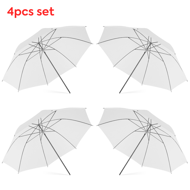 Photography Umbrella Diffuser - 76 * 80cm X4 Transparenter Weißlicht-Diffusor-Regenschirm,