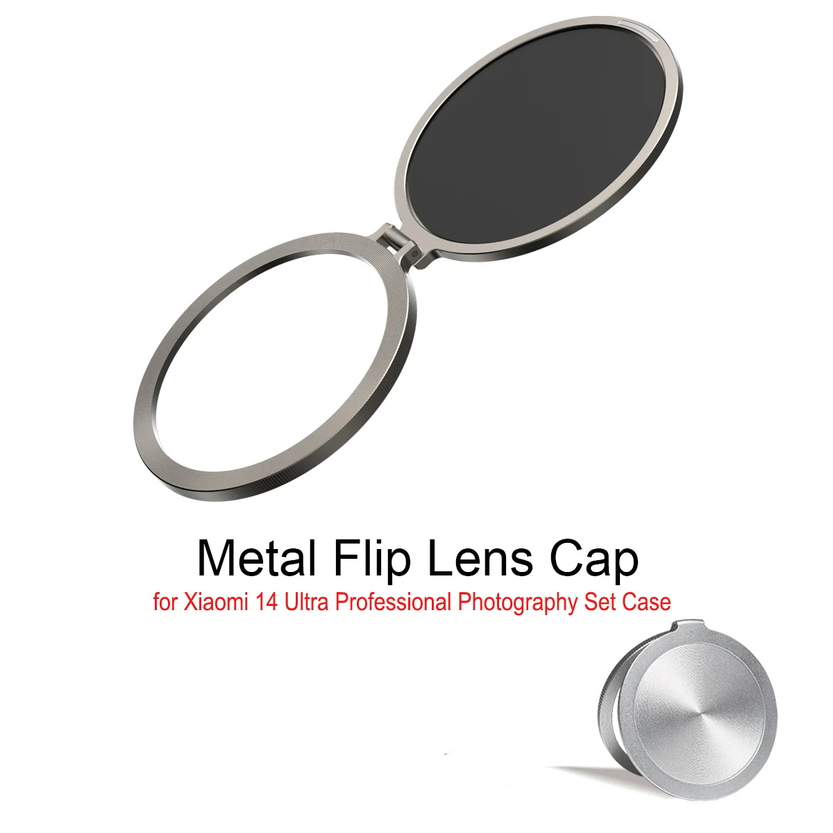 Photography Xiaomi 14 Ultra - Metall-Flip-Objektivdeckel, Objektivabdeckung für Xiaomi 14 Ultra