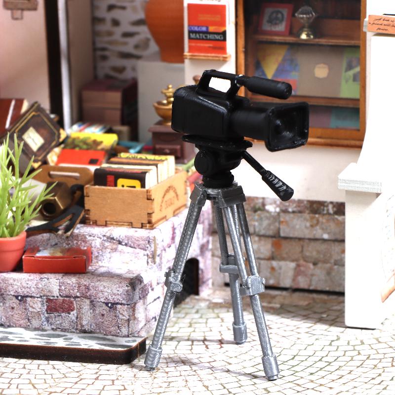 Photography Videos - Mini-Videokamera-Stativ Modell im Maßstab 1:12 Puppenhaus
