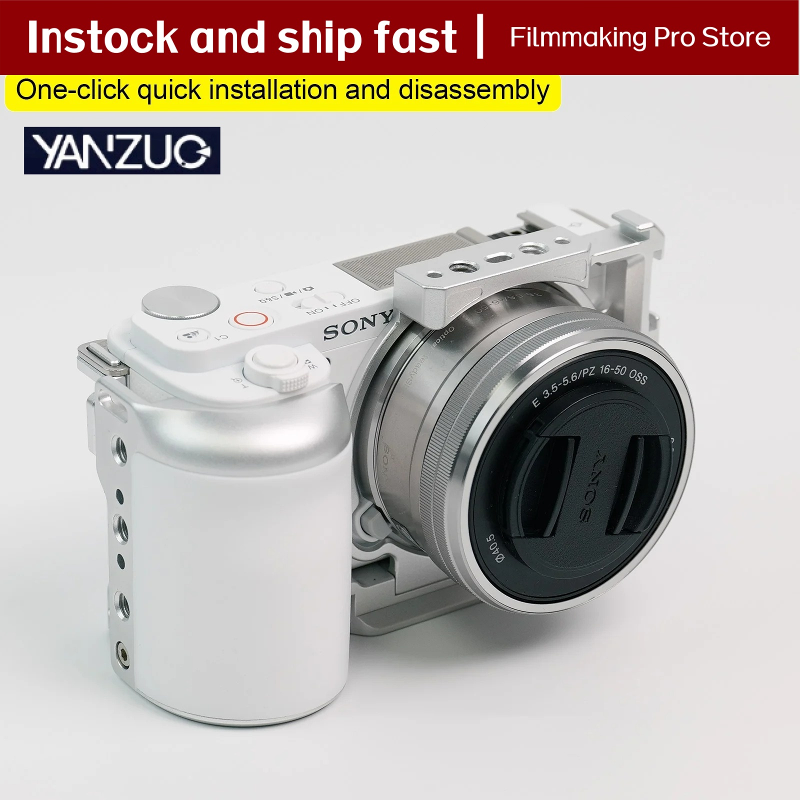 Sony Camera Zv-E10 - YANZUO ZV-E10 Kamerakäfig aus Aluminiumlegierung, Befestigungshalterung