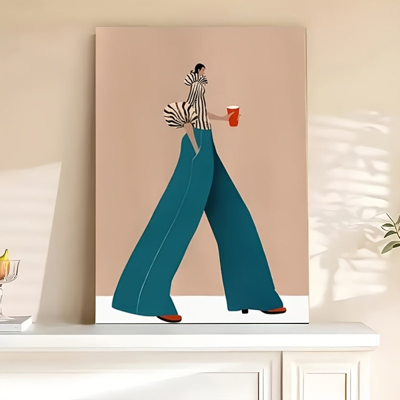 Photography Trend - Modische blaue Hose Frau Poster Drucke