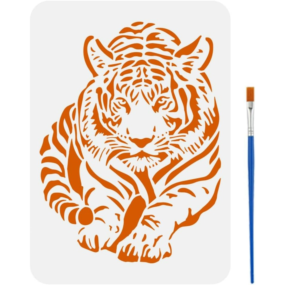 Tiger-Schablone mit Pinsel, 21 – Photography Techniques Bewertung und Preis