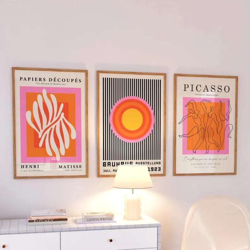 3 Stück moderne orangefarbene  – Photography Interior Bewertung und Preis