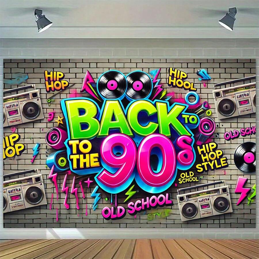 90er Hip-Hop Hintergrundstoff  – Photography Font Bewertung und Preis