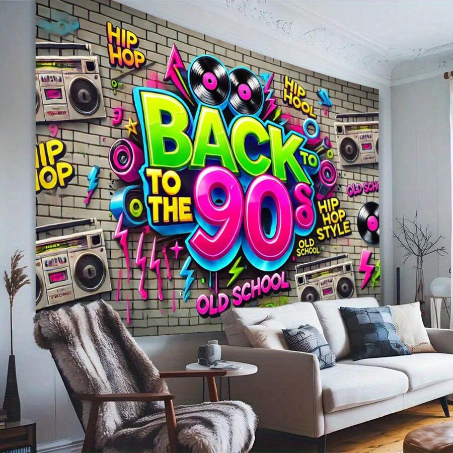 90er Hip-Hop Hintergrundstoff  – Photography Font Bewertung und Preis