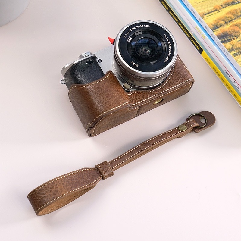 Kameratasche aus PU-Leder, Hal – Sony Camera A6400 Bewertung und Preis