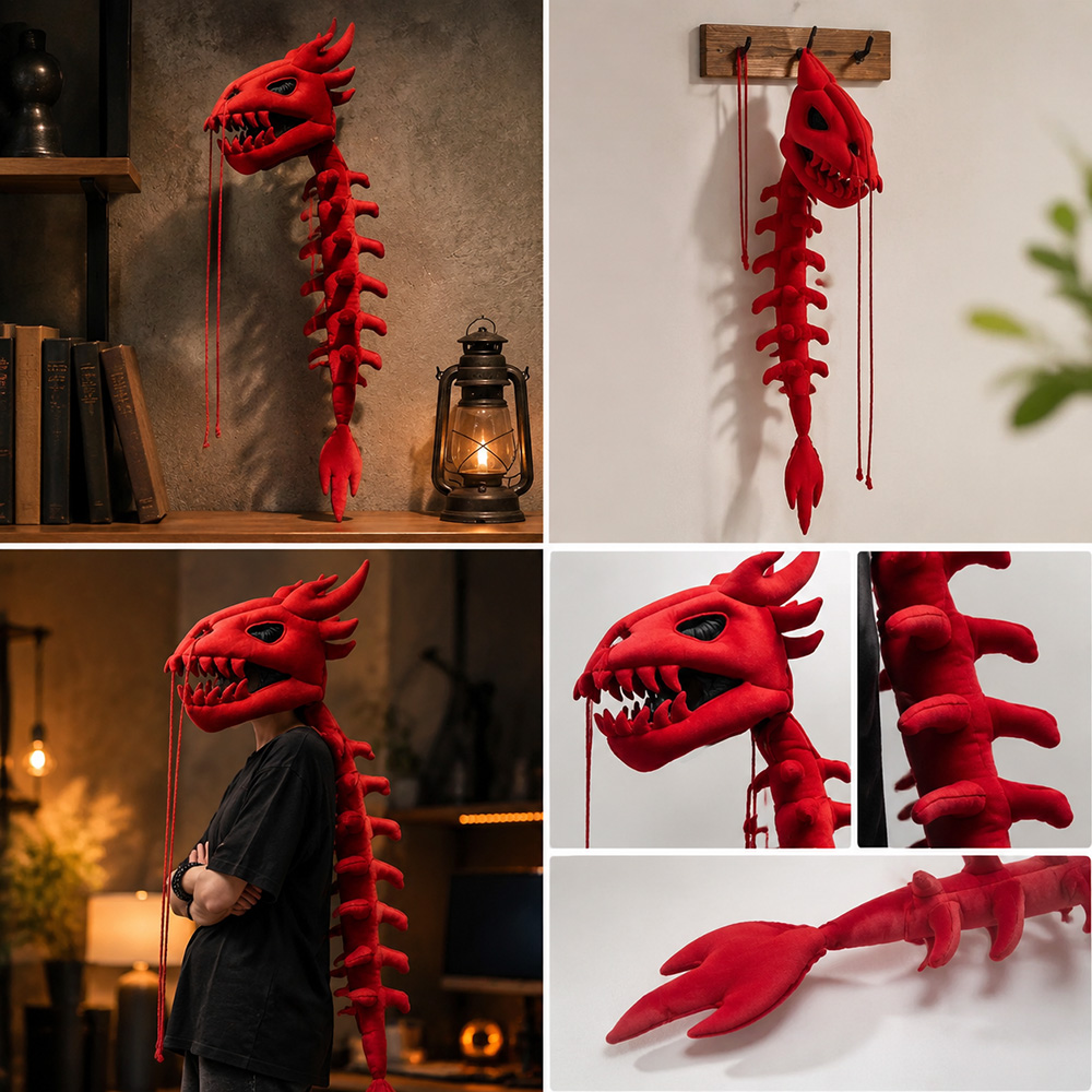 Drachen-Schädel-Säulen-Plüschh – Photography Fashion Bewertung und Preis