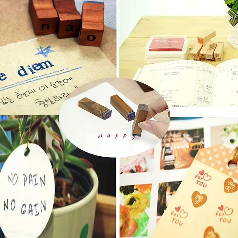 70 teile/satz DIY Stempel Buch – Photography Font Bewertung und Preis