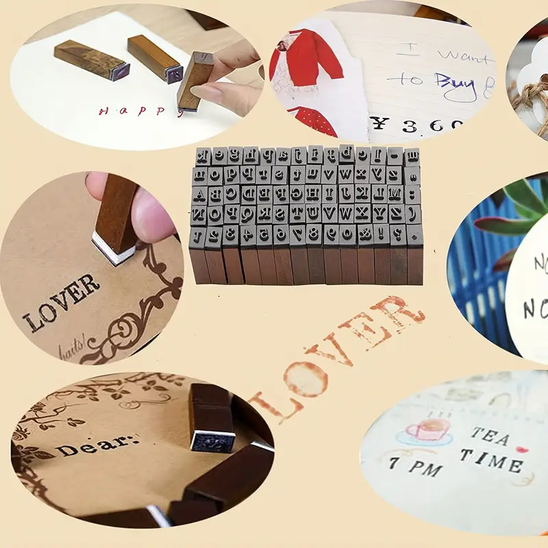 70 teile/satz DIY Stempel Buch – Photography Font Bewertung und Preis