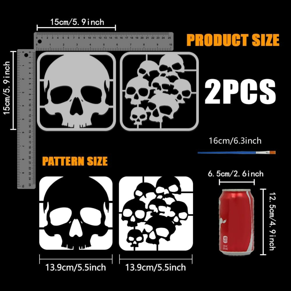 2 Stück Totenkopf-Muster-Schab – Photography Techniques Bewertung und Preis