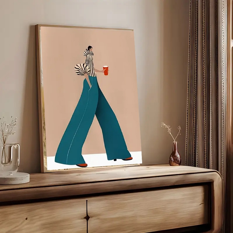 Modische blaue Hose Frau Poste – Photography Trend Bewertung und Preis